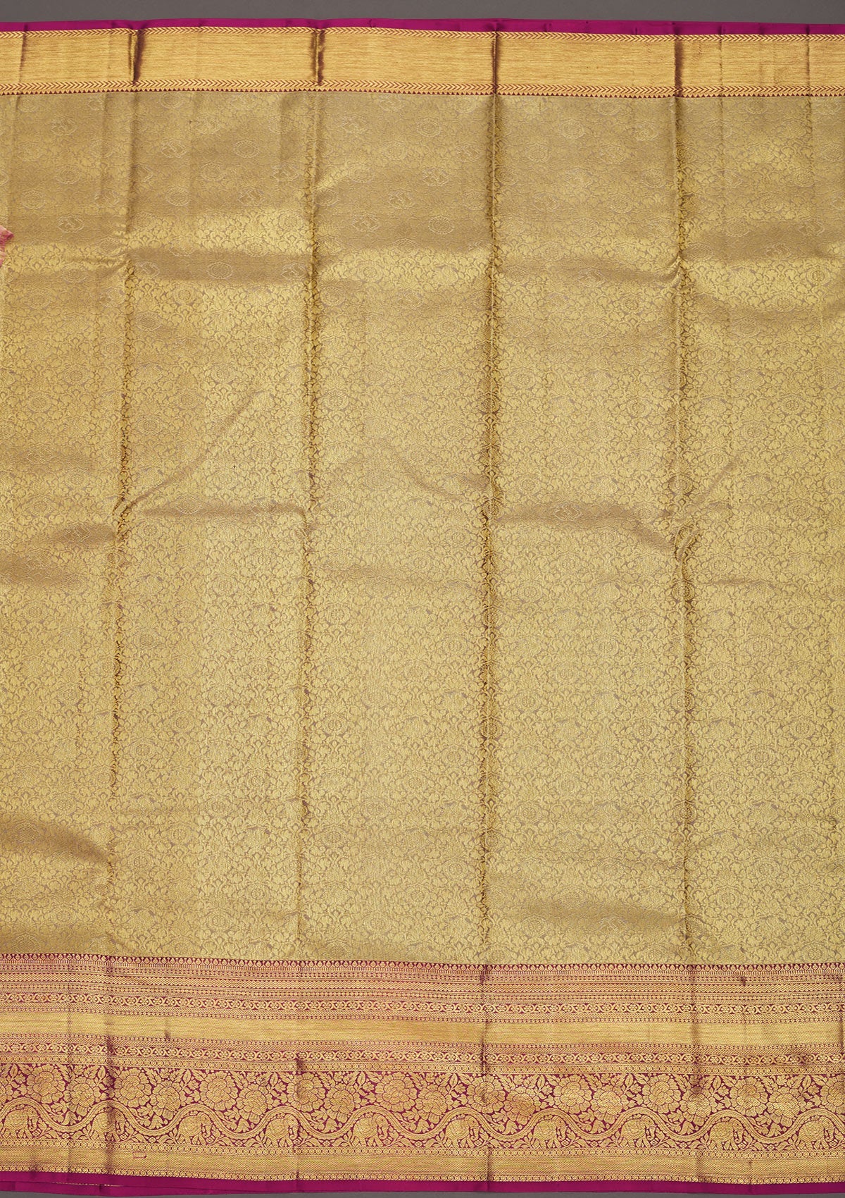 Grey Zariwork Pure Silk Saree-Koskii