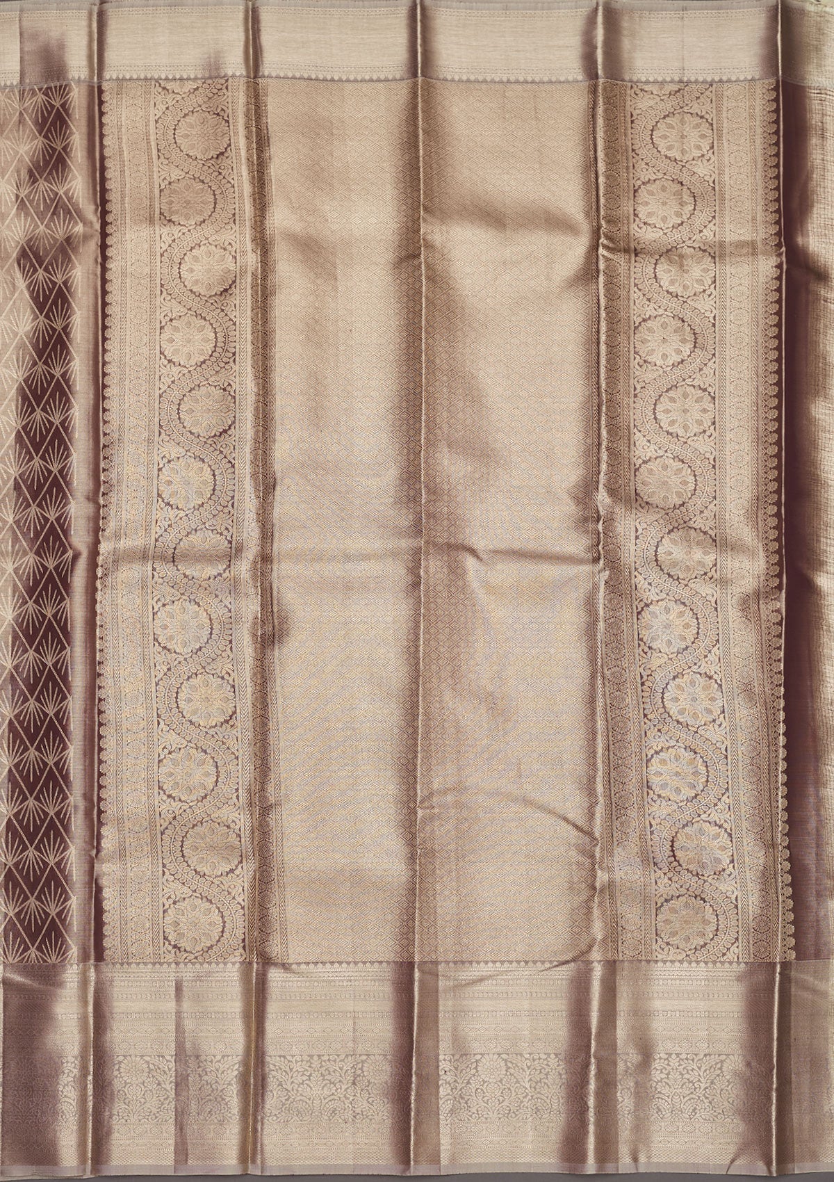 Grey Zariwork Pure Silk Saree-Koskii