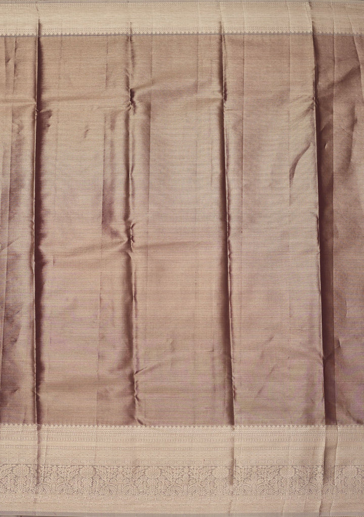 Grey Zariwork Pure Silk Saree-Koskii