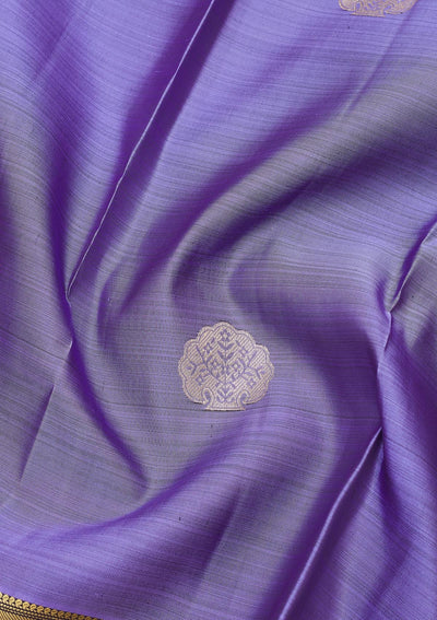 Purple Zariwork Pure Silk Saree-Koskii