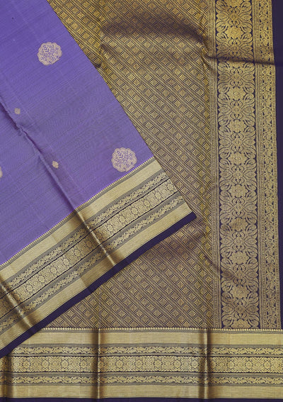 Purple Zariwork Pure Silk Saree-Koskii