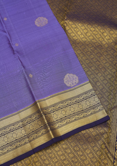 Purple Zariwork Pure Silk Saree-Koskii