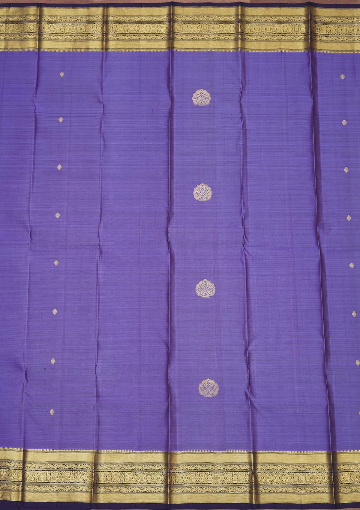 Purple Zariwork Pure Silk Saree-Koskii