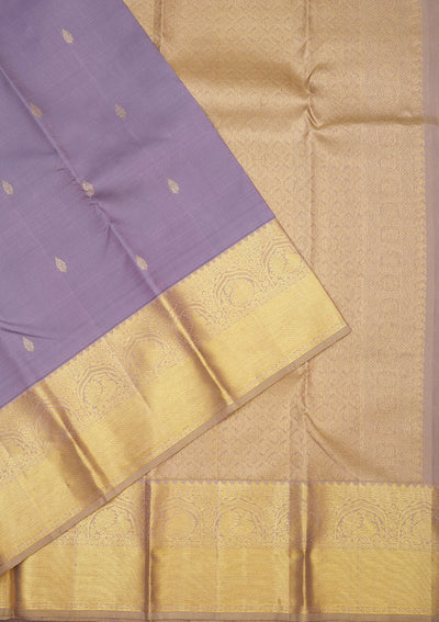 Grey Zariwork Pure Silk Saree-Koskii