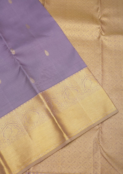 Grey Zariwork Pure Silk Saree-Koskii