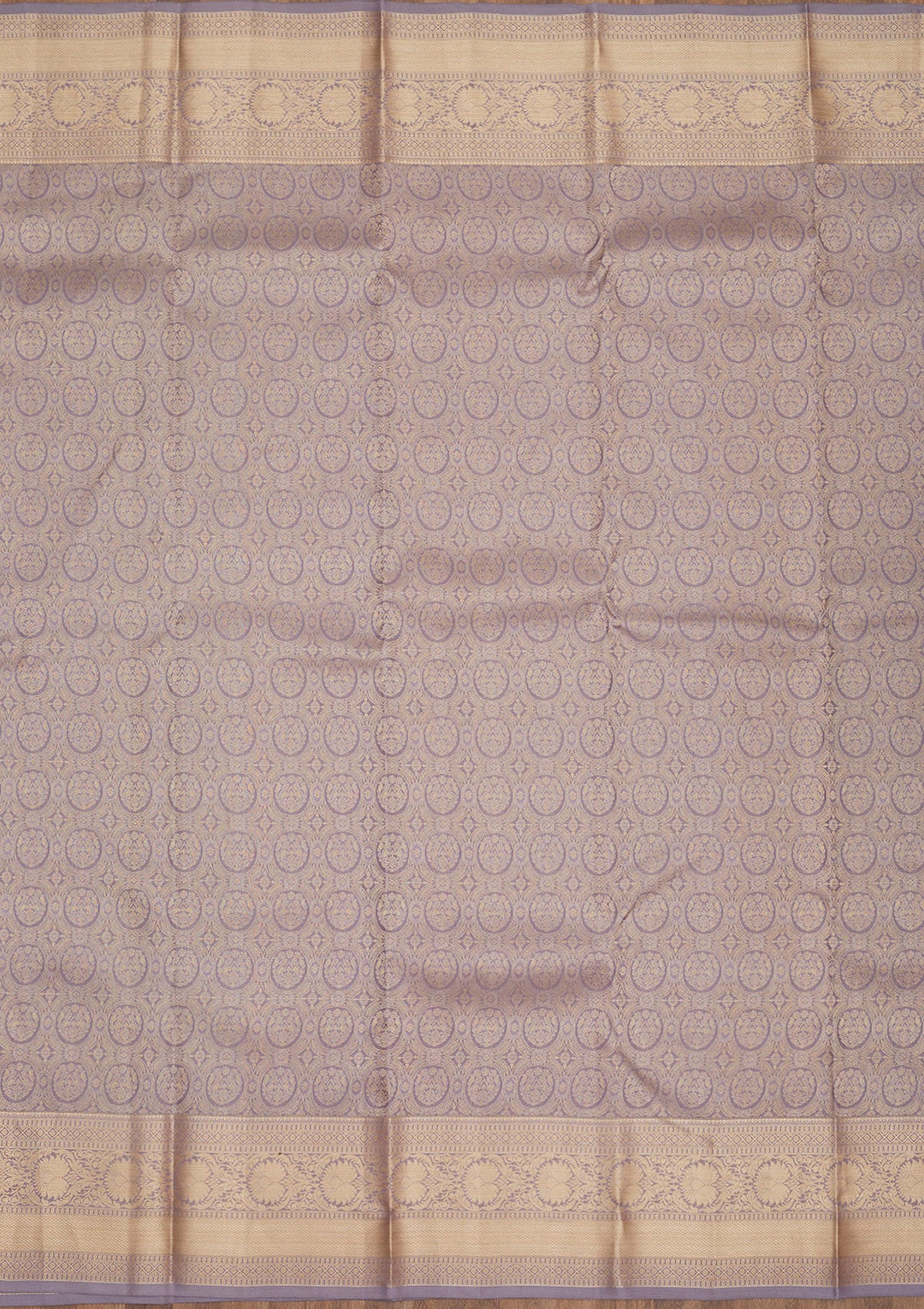 Grey Zariwork Pure Silk Saree-Koskii