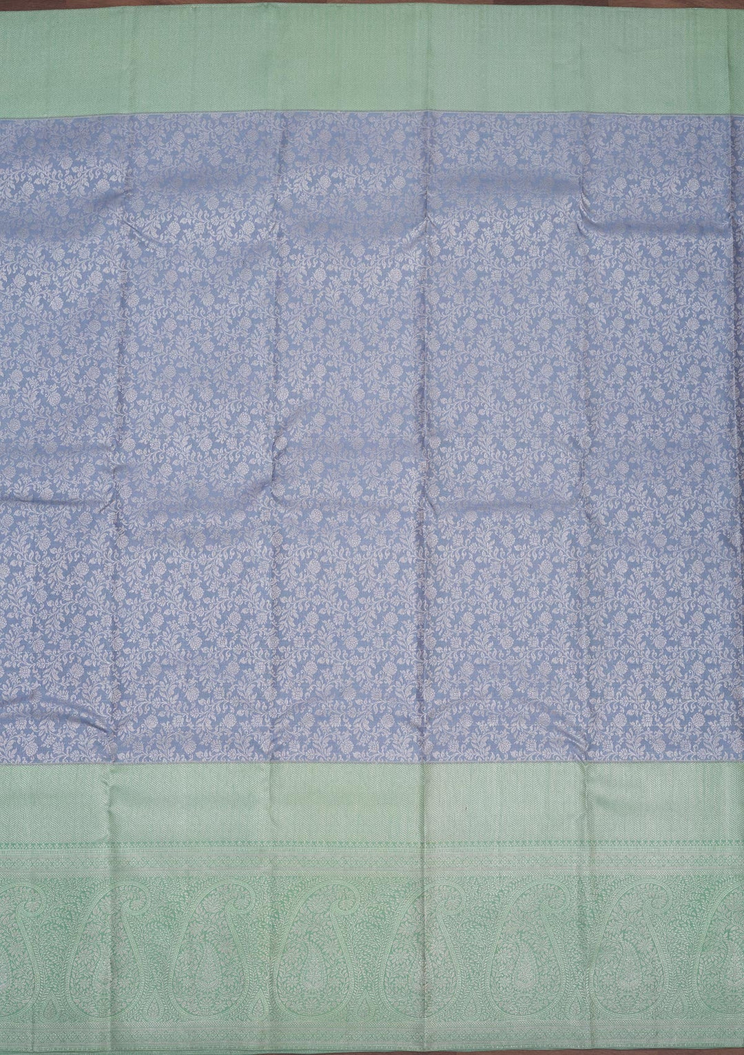 Grey Zariwork Pure Silk Saree