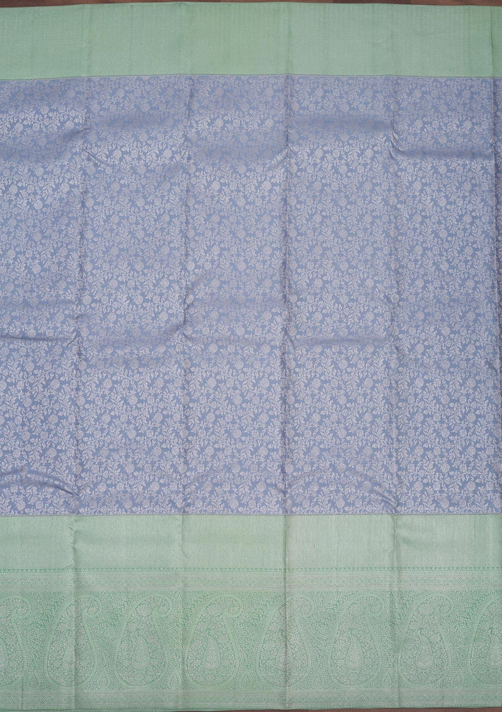 Grey Zariwork Pure Silk Saree