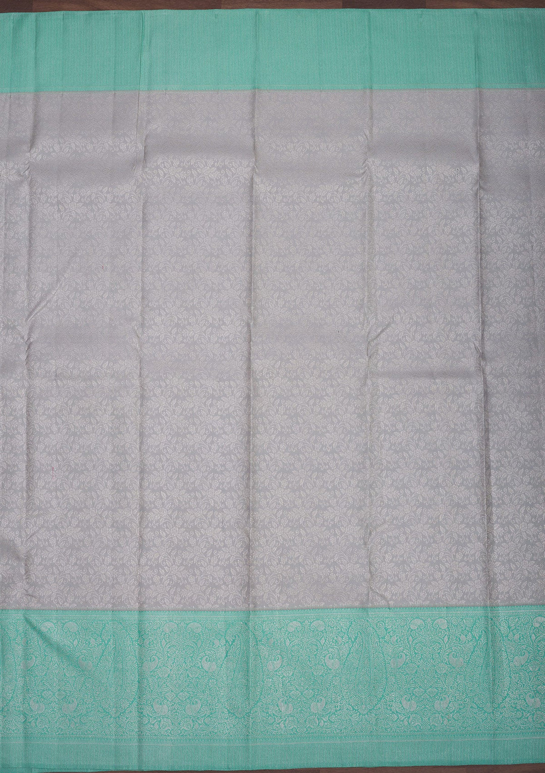 Grey Zariwork Pure Silk Saree