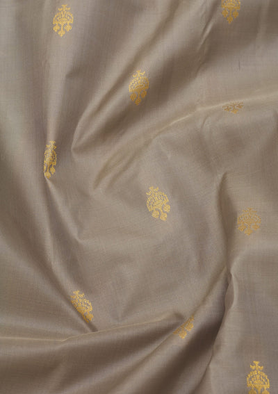 Grey Zariwork Pure Silk Saree