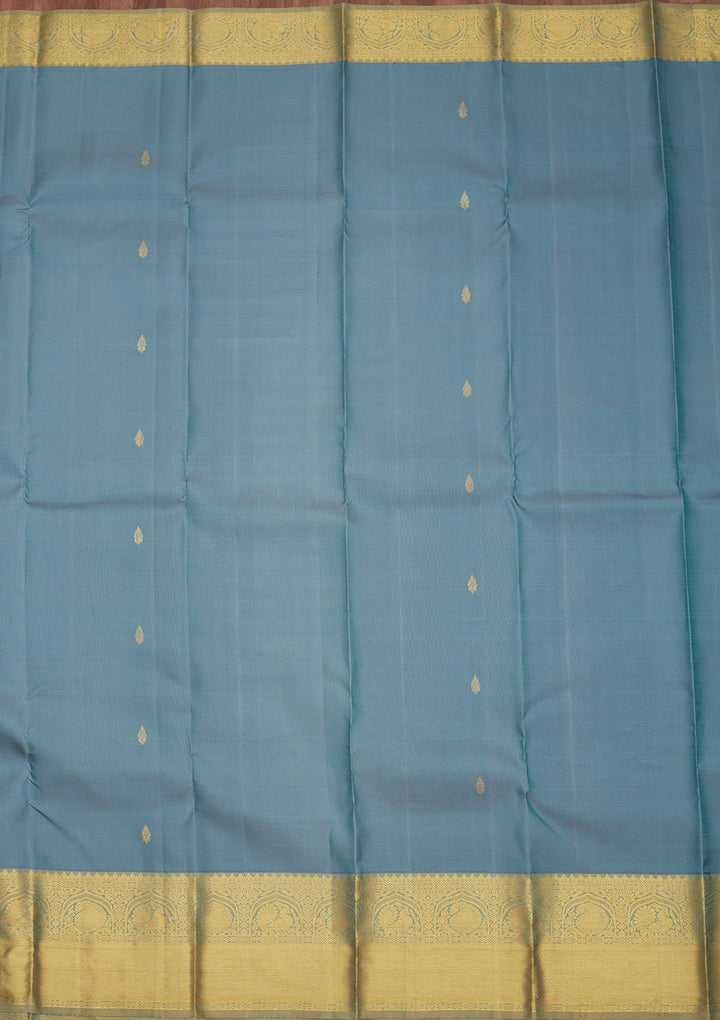 Grey Zariwork Pure Silk Saree