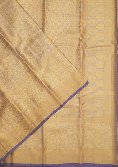 Grey Zariwork Pure Silk Saree