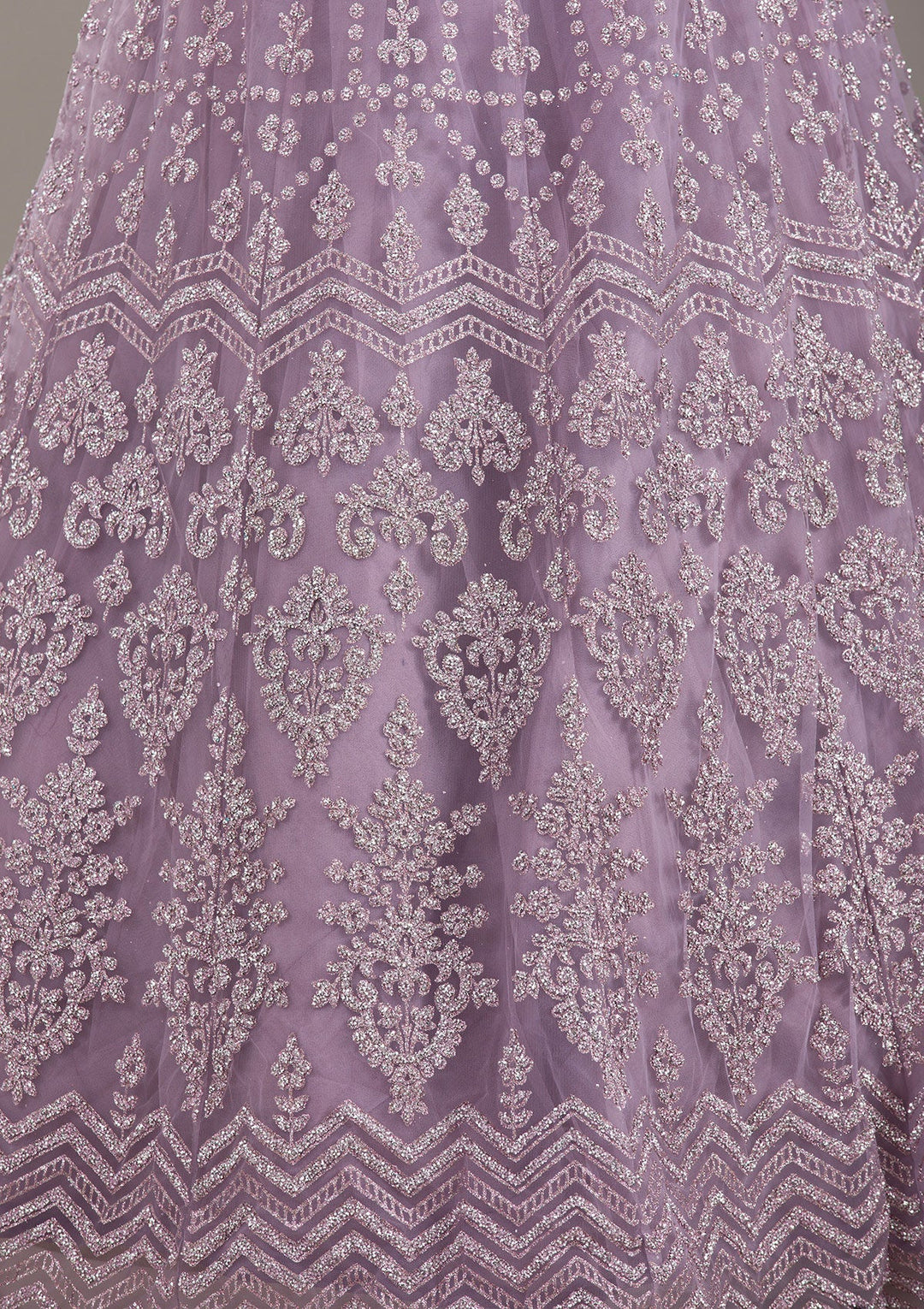 Lavender Cutdana Net Readymade Lehenga-Koskii