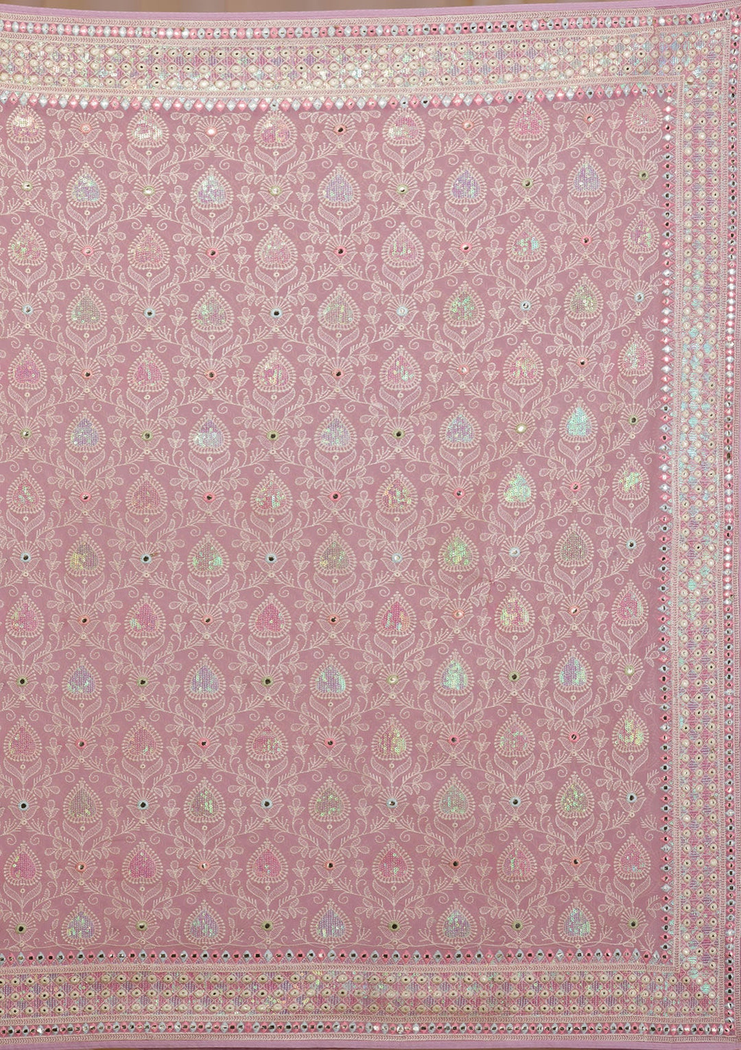 Lavender Gotapatti Georgette Saree-Koskii