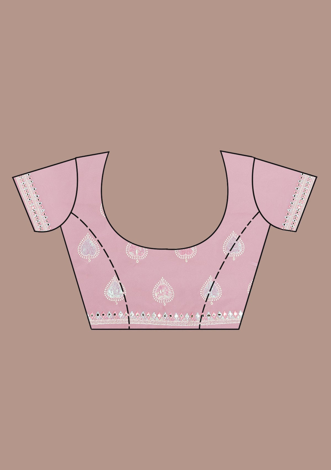 Lavender Gotapatti Georgette Saree-Koskii