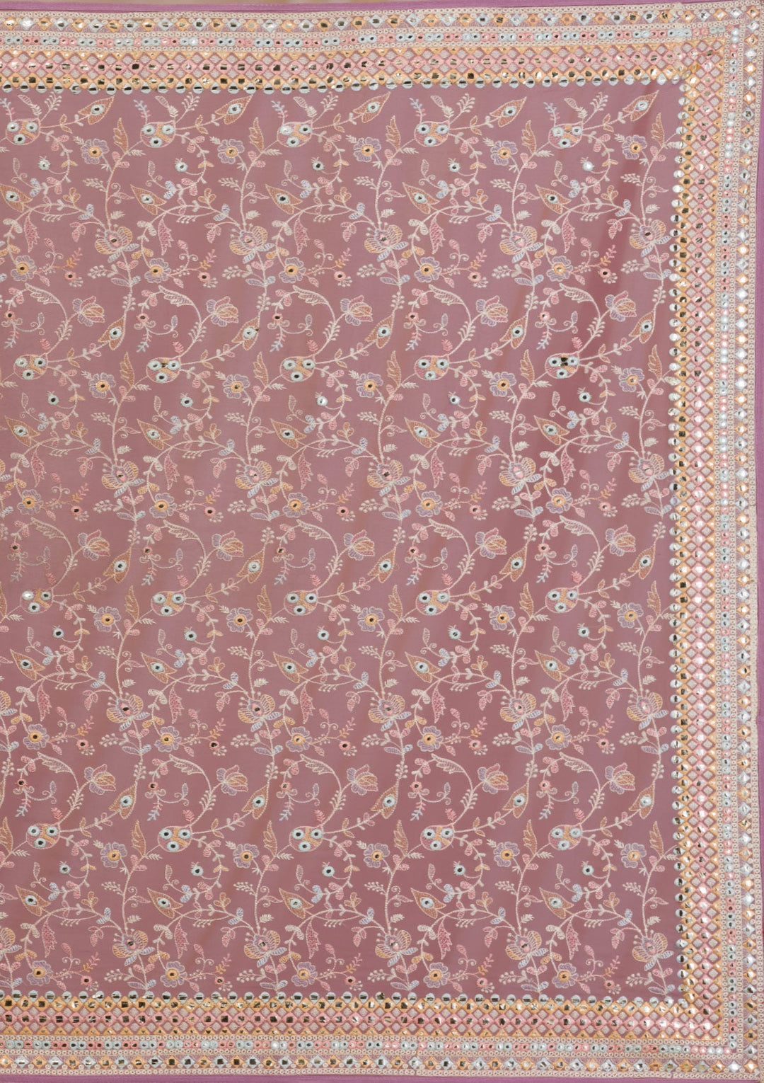 Lavender Gotapatti Georgette Saree-Koskii