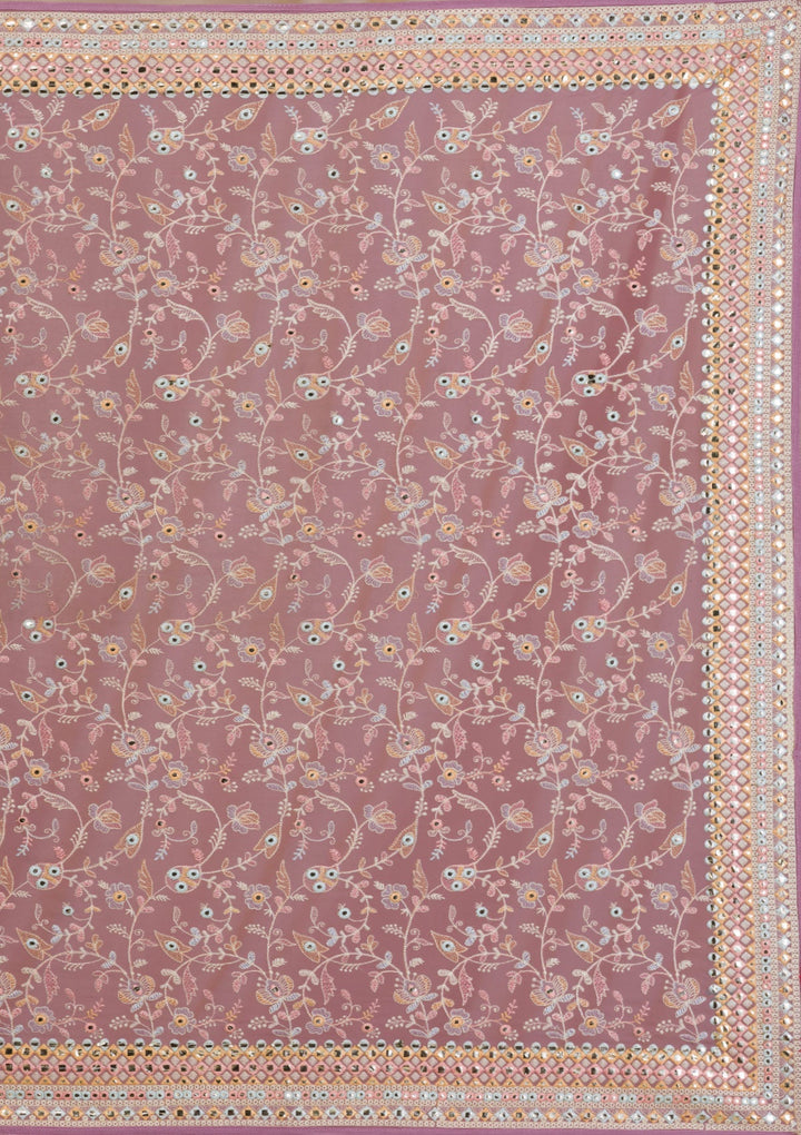 Lavender Gotapatti Georgette Saree-Koskii