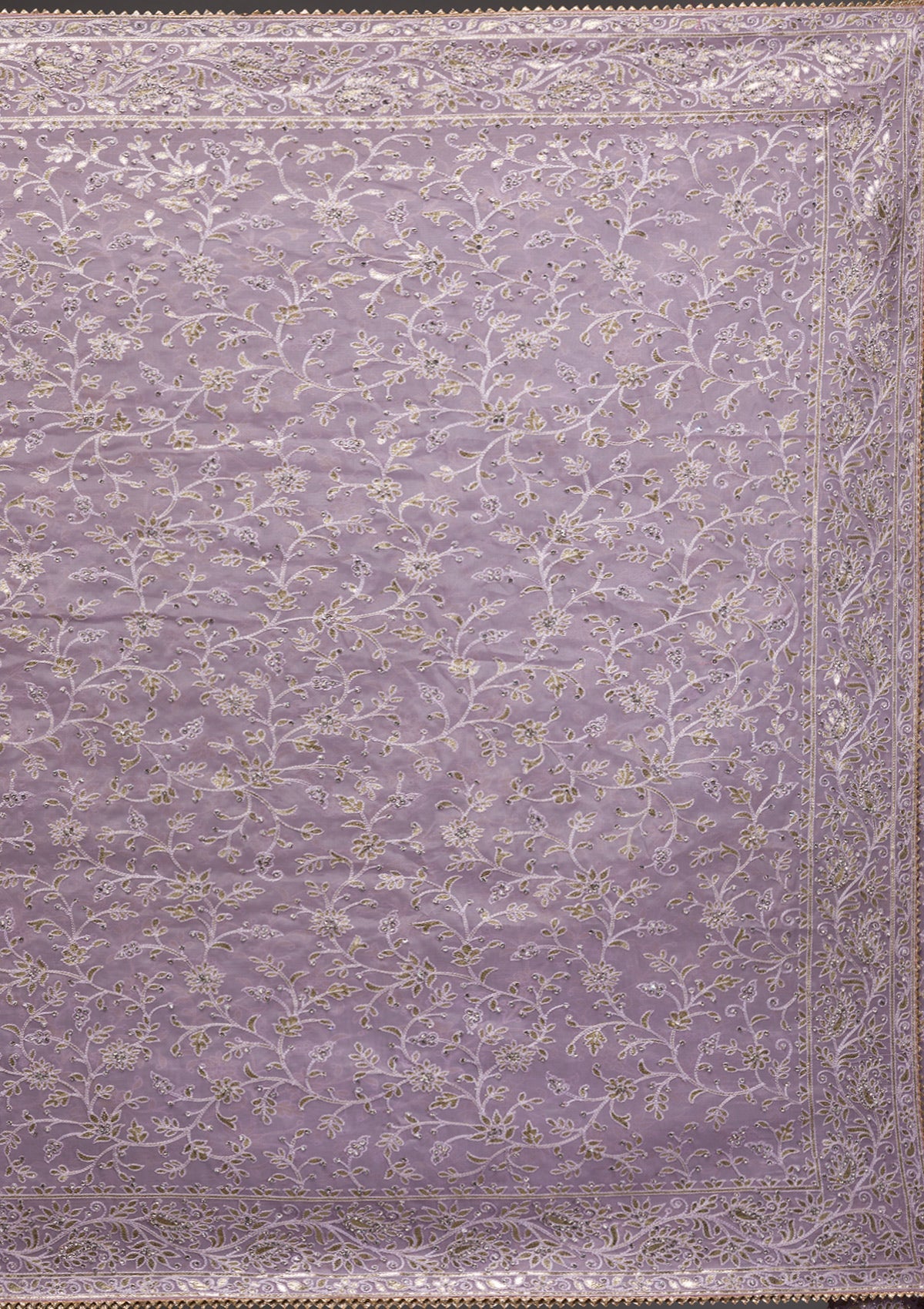 Lavender Gotapatti Tissue Saree-Koskii