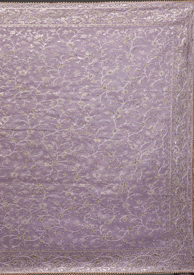 Lavender Gotapatti Tissue Saree-Koskii