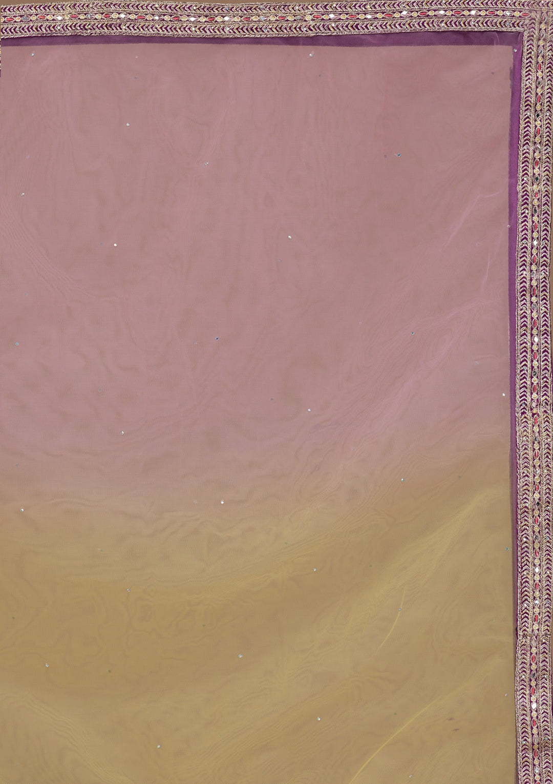 Lavender Mirrorwork Georgette Readymade Lehenga-Koskii