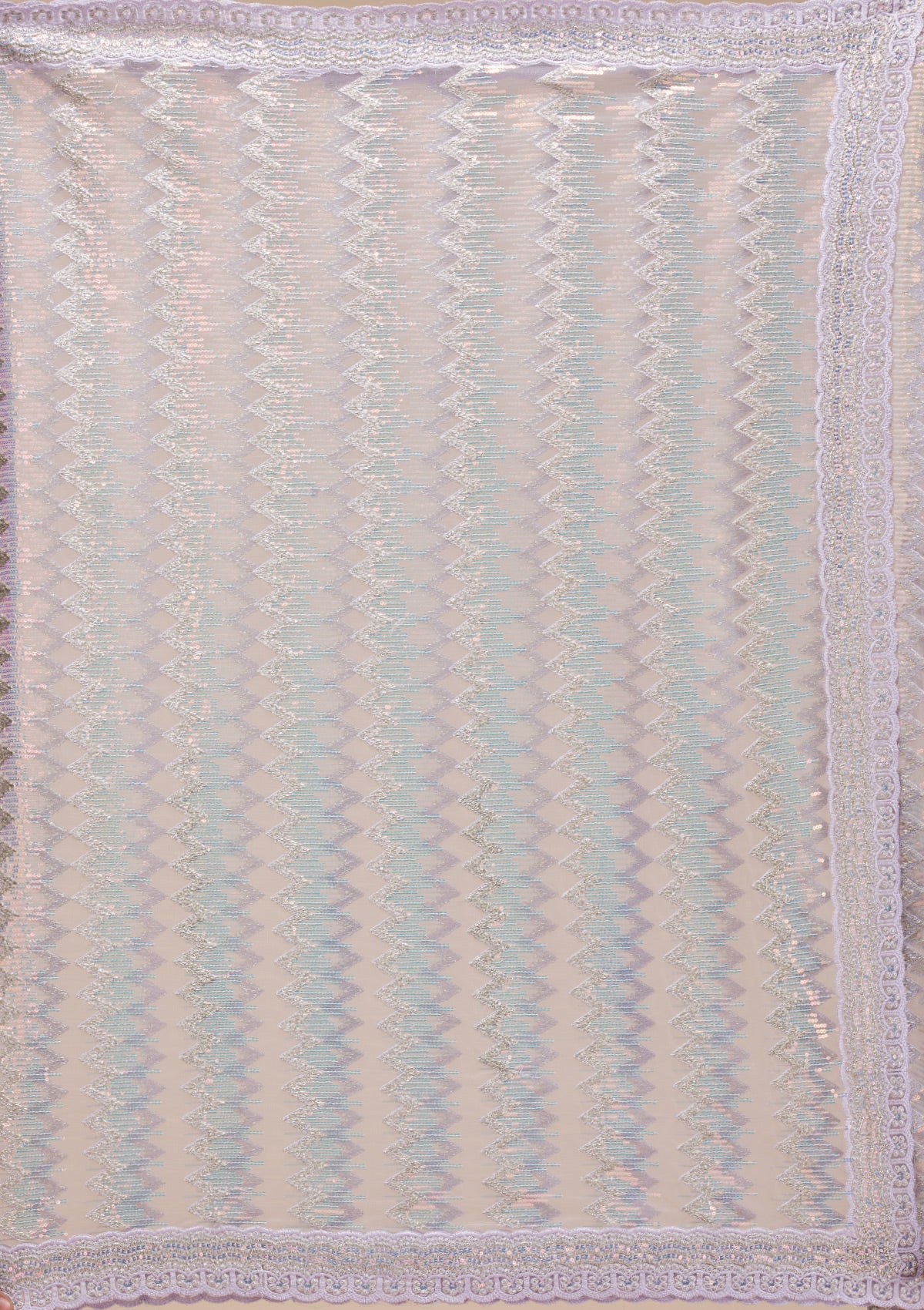 Lavender Sequins Tissue Saree-Koskii