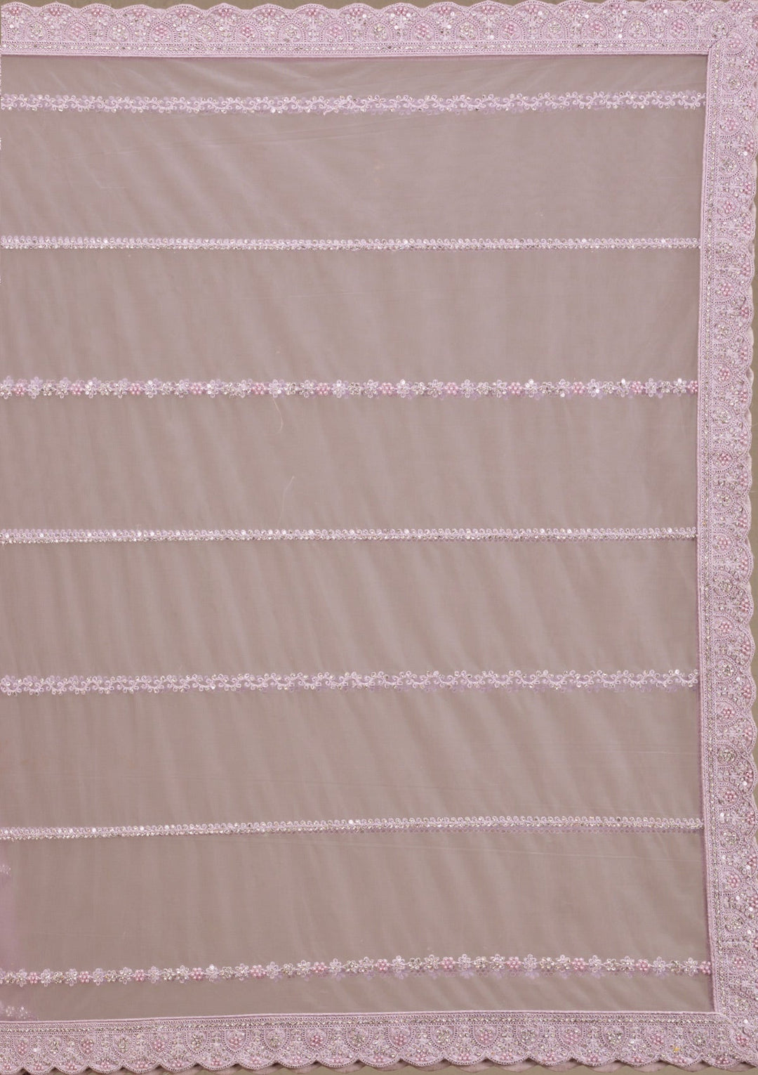 Lavender Silver Stonework Net Readymade Lehenga-Koskii