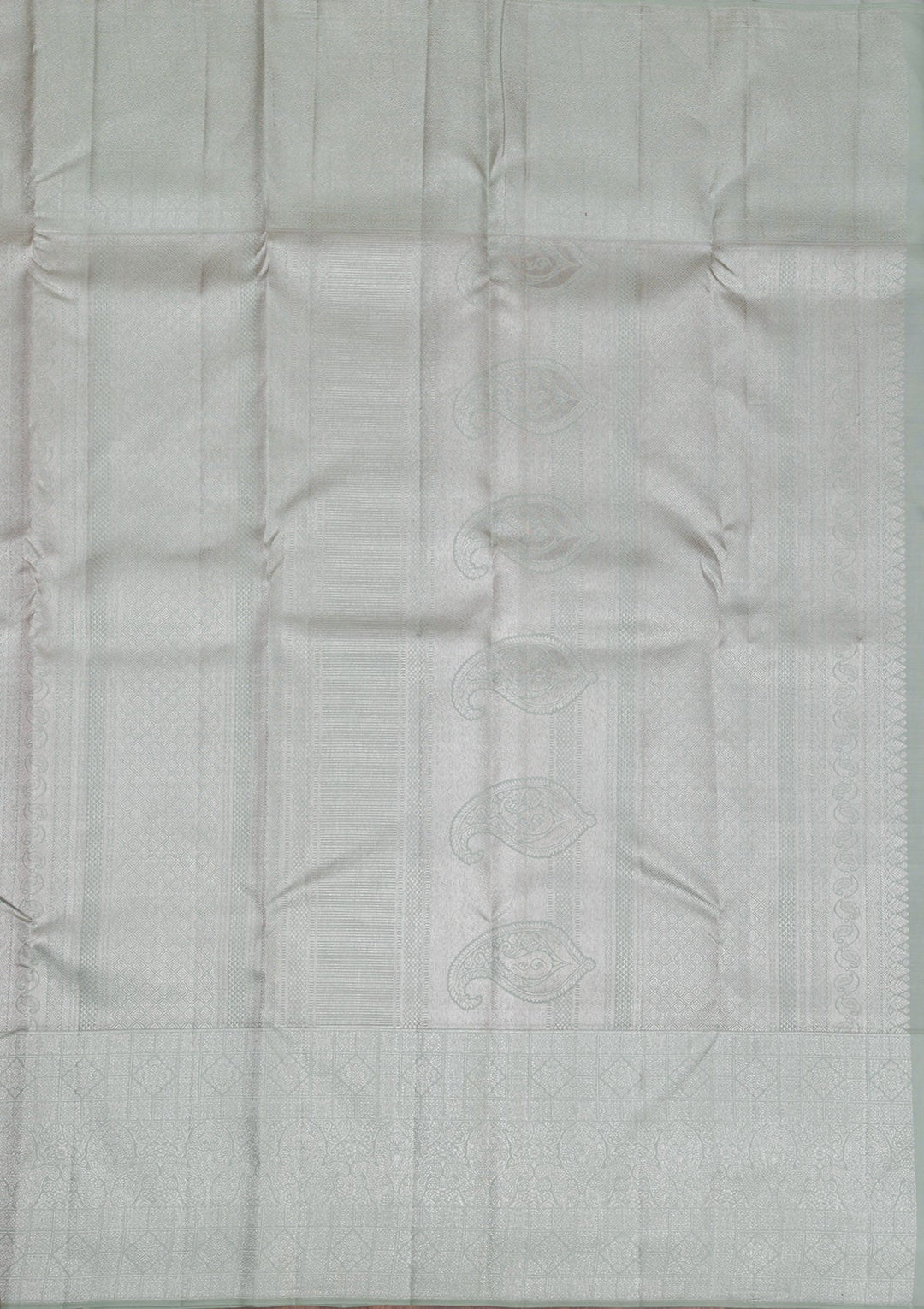 Lavender Silver Zariwork Pure Silk Saree-Koskii