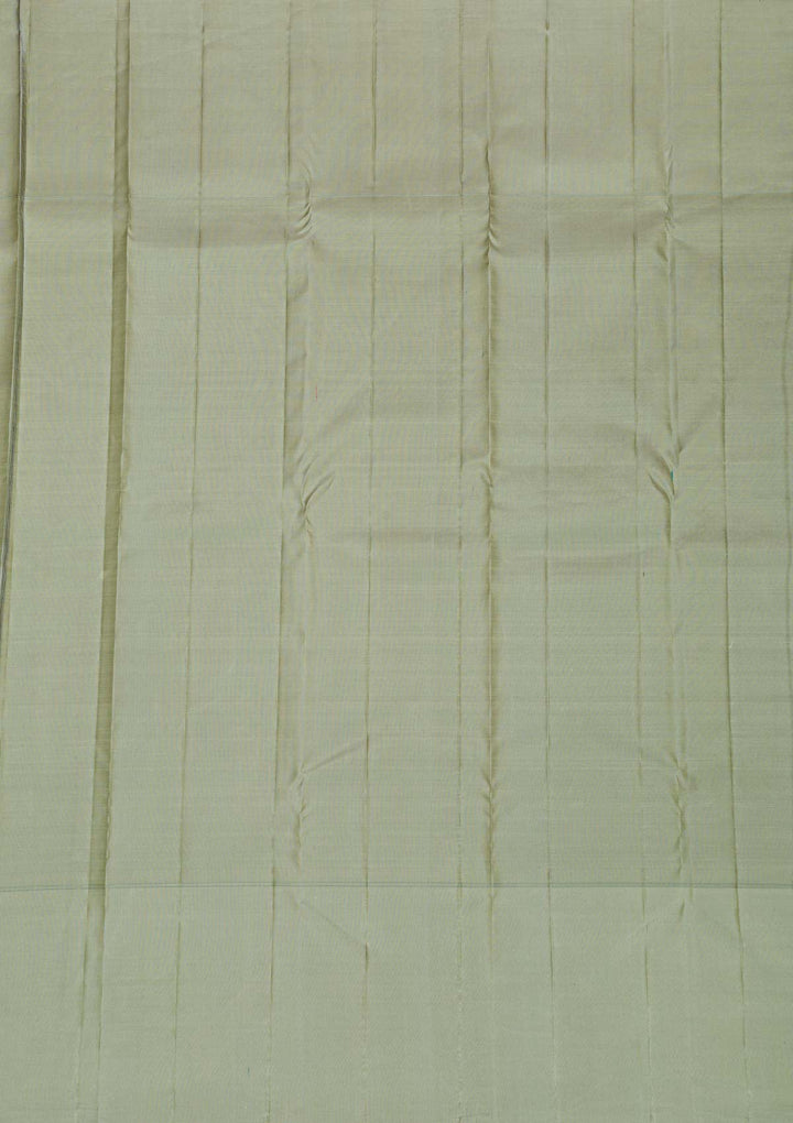 Lavender Silver Zariwork Pure Silk Saree-Koskii