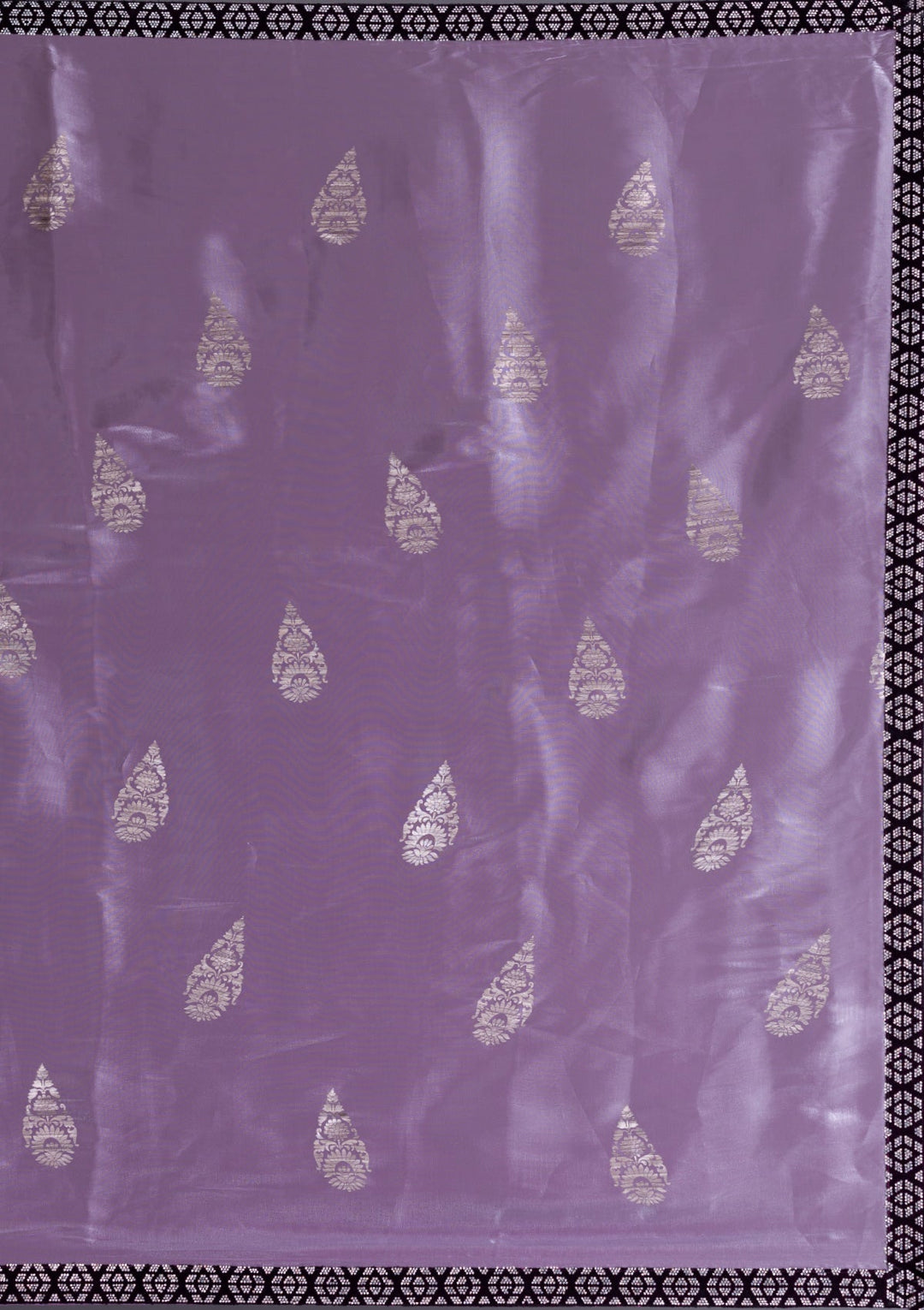 Purple Bandhani Satin Designer Saree-Koskii
