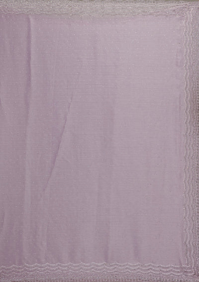 Lavender Stonework Chiffon Saree-Koskii