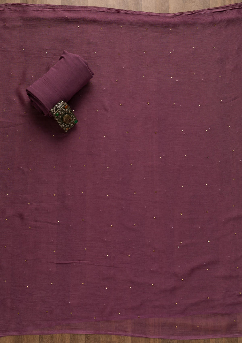 Lavender Stonework Georgette Unstitched Salwar Suit-Koskii