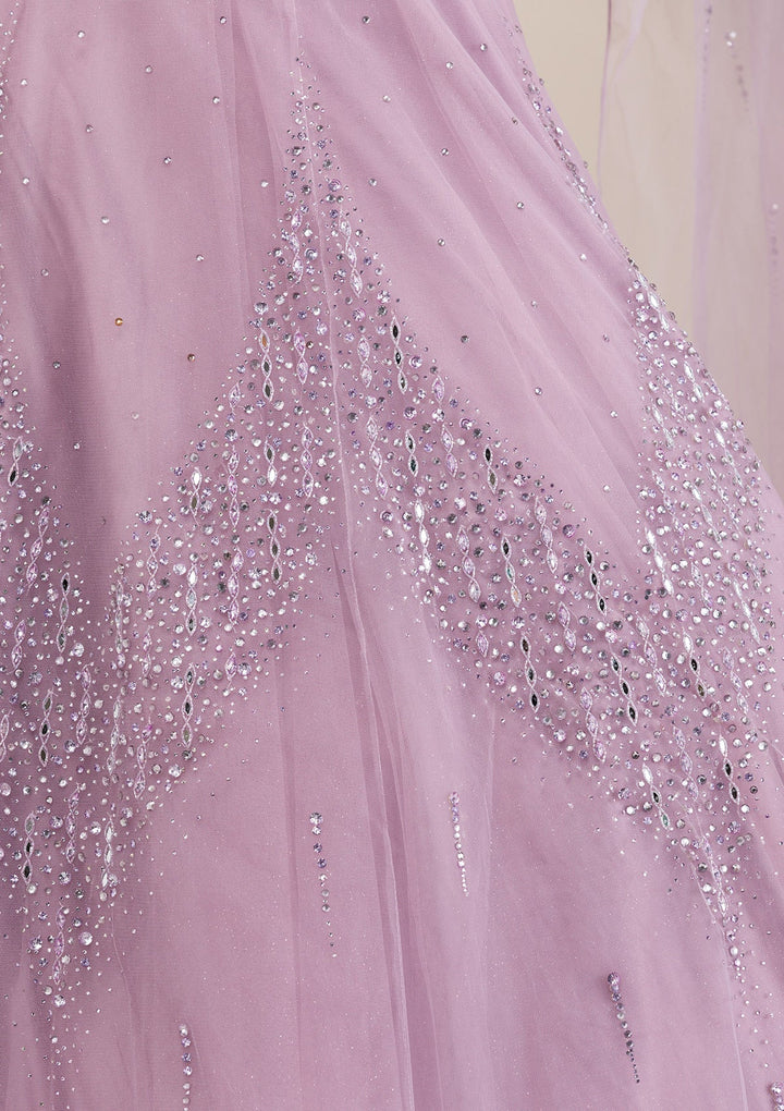 Lavender Stonework Net Gown-Koskii