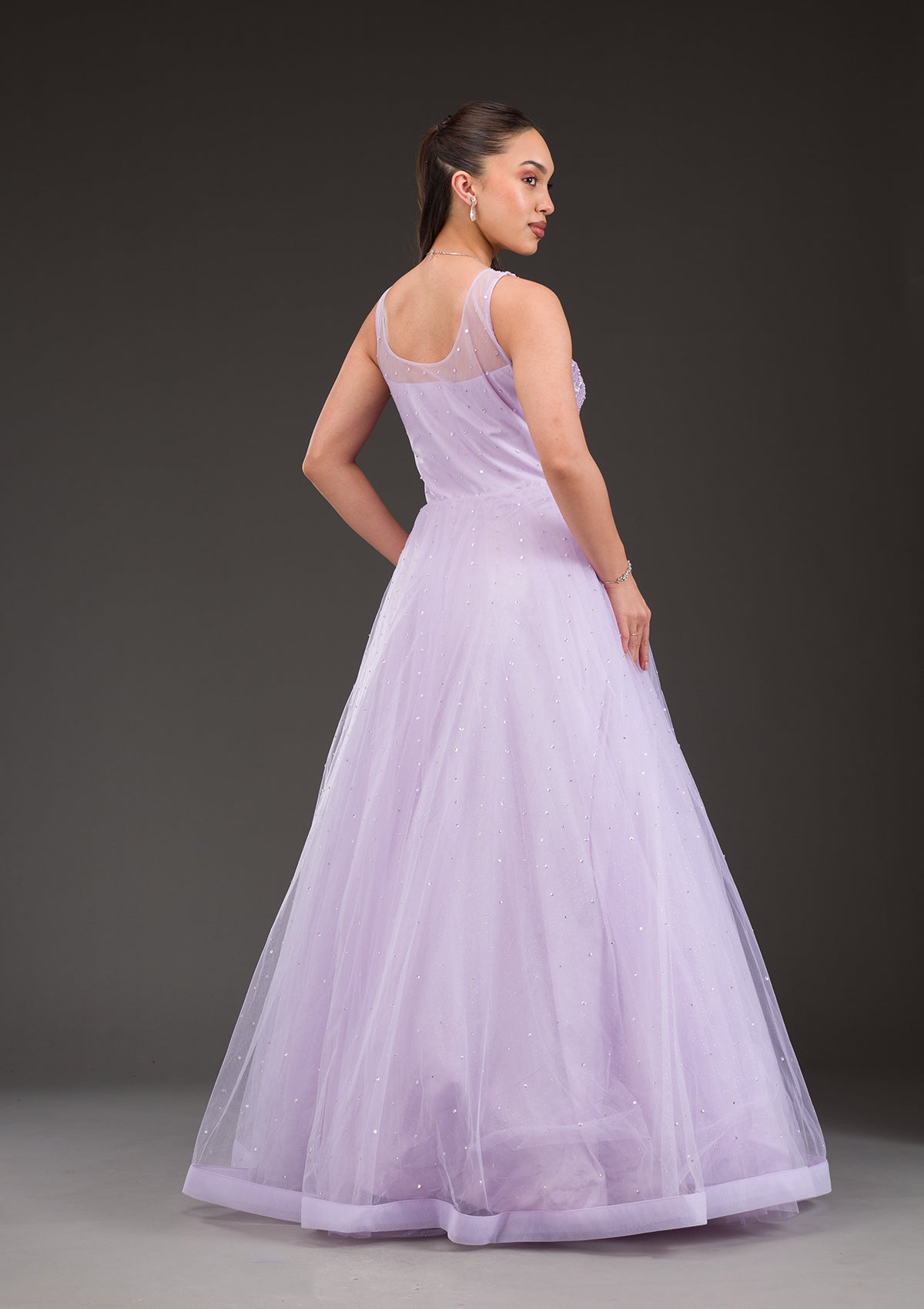 Lavender Stonework Net Gown-Koskii