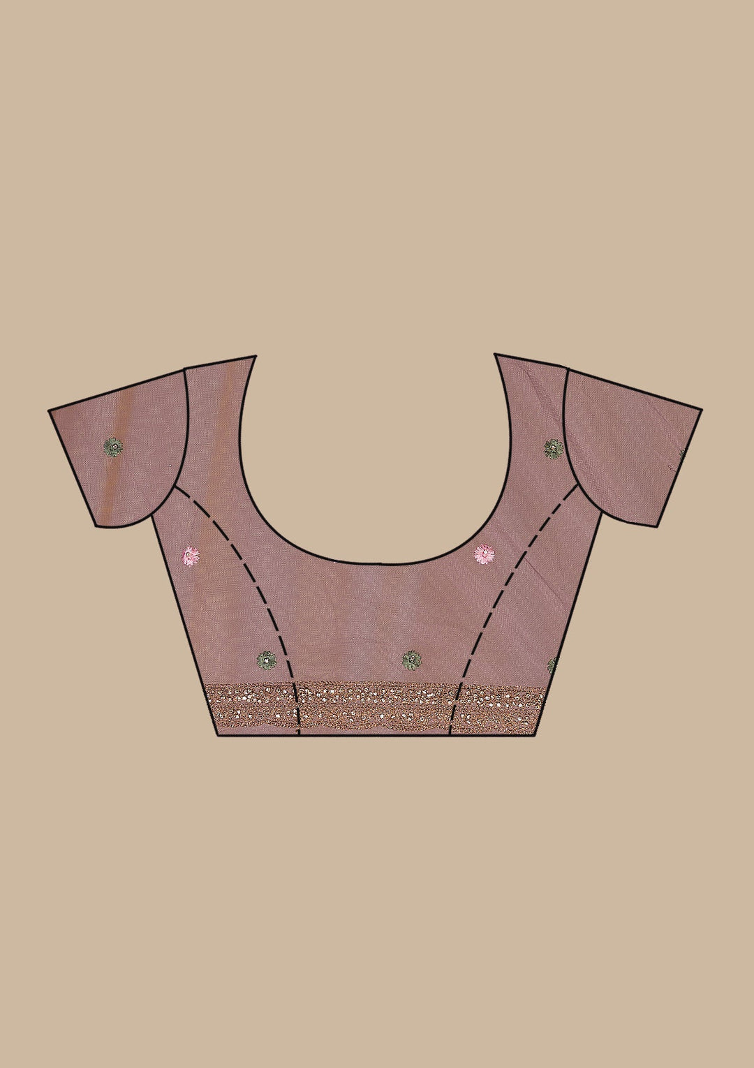 Lavender Stonework Net Saree-Koskii