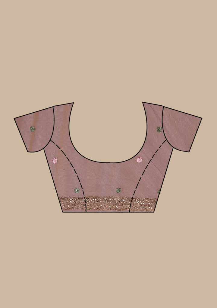 Lavender Stonework Net Saree-Koskii