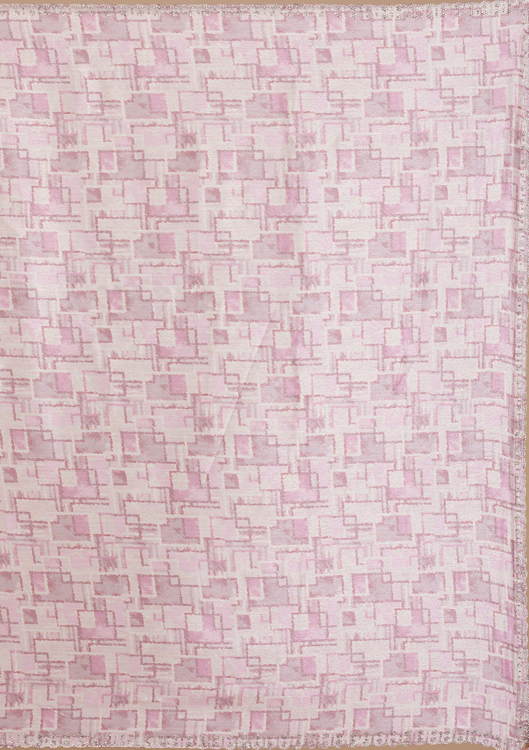 Lavender Stonework Semi Crepe Saree-Koskii