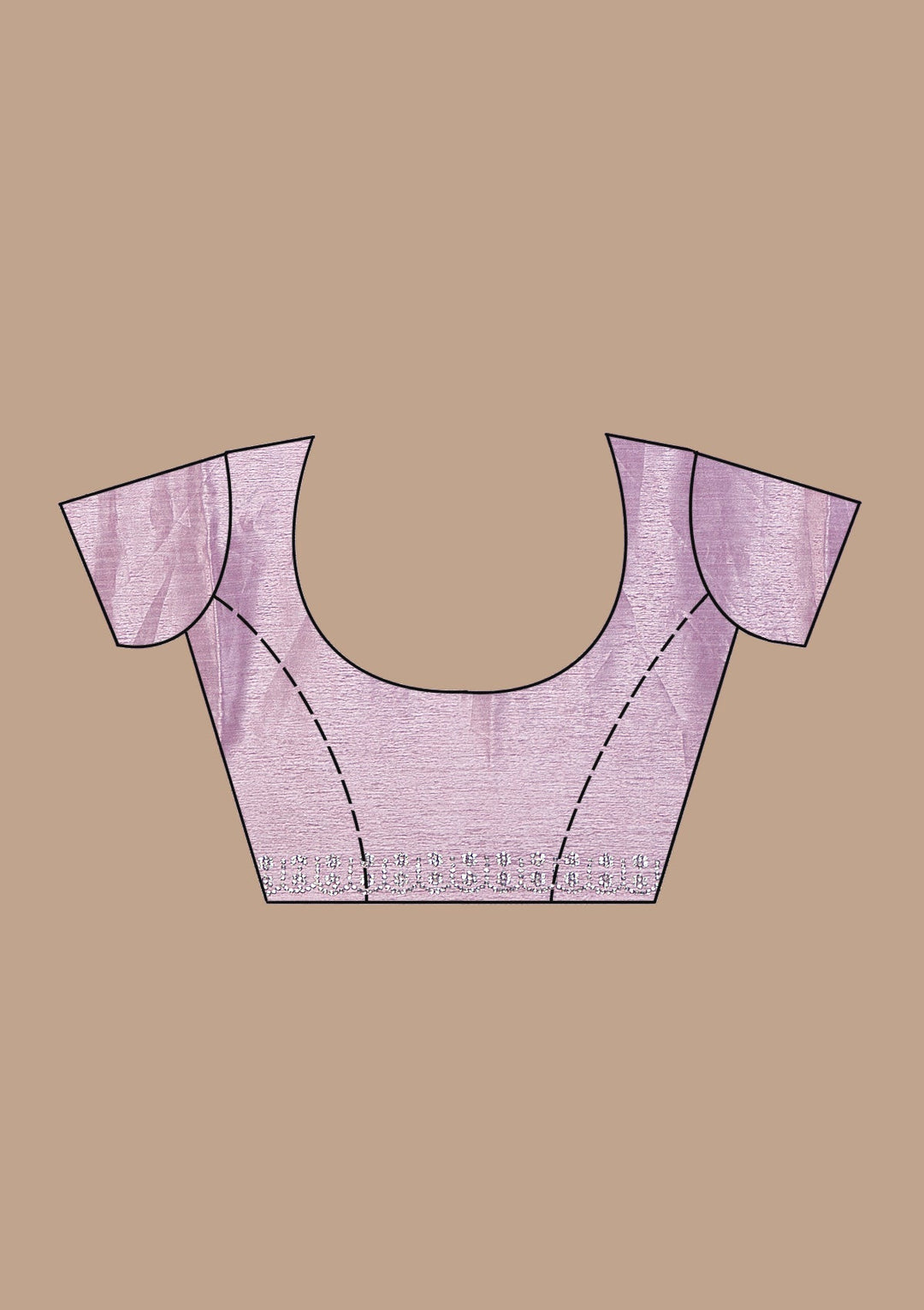 Lavender Stonework Semi Crepe Saree-Koskii