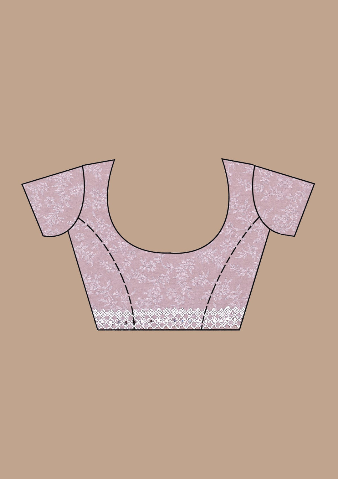 Lavender Stonework Semi Crepe Saree-Koskii