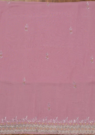 Lavender Stonework Tissue Unstitched Salwar Suit