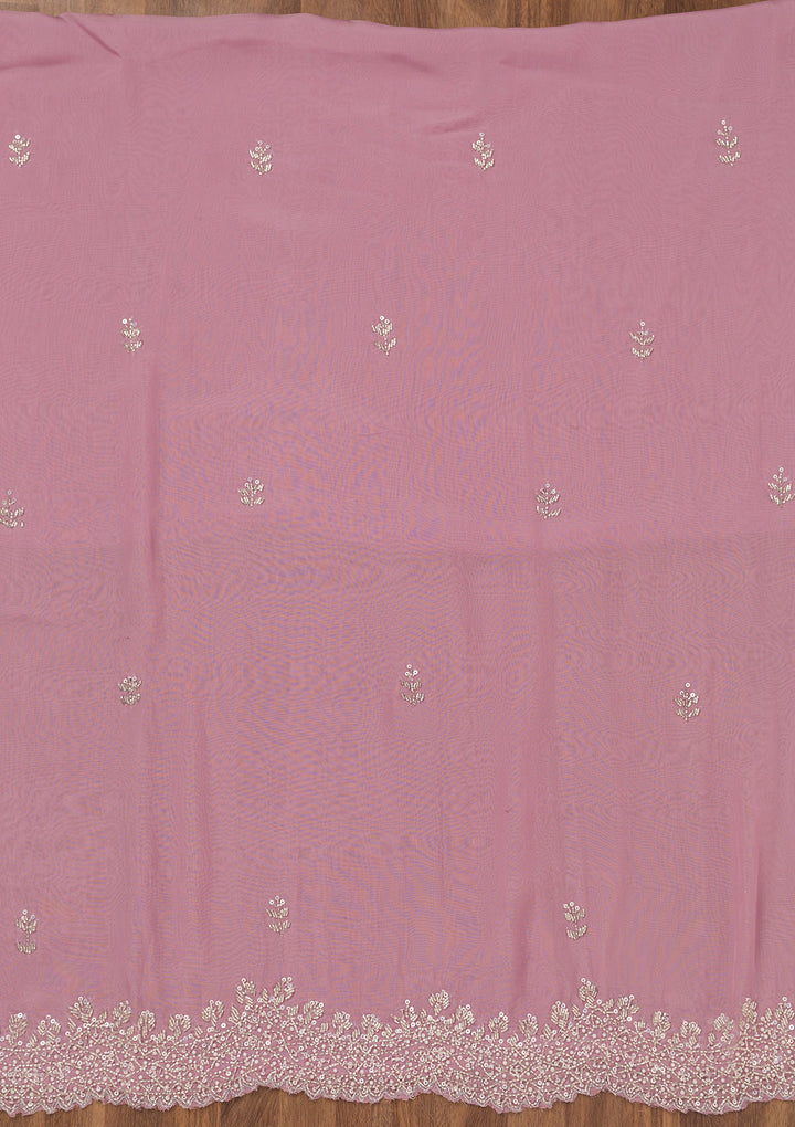 Lavender Stonework Tissue Unstitched Salwar Suit