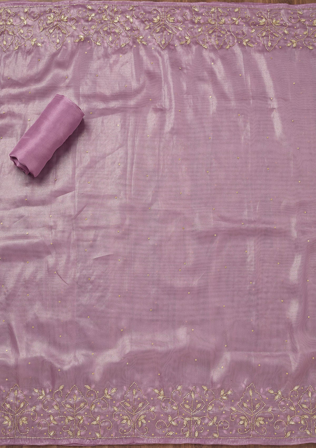 Lavender Stonework Tissue Unstitched Salwar Suit-Koskii