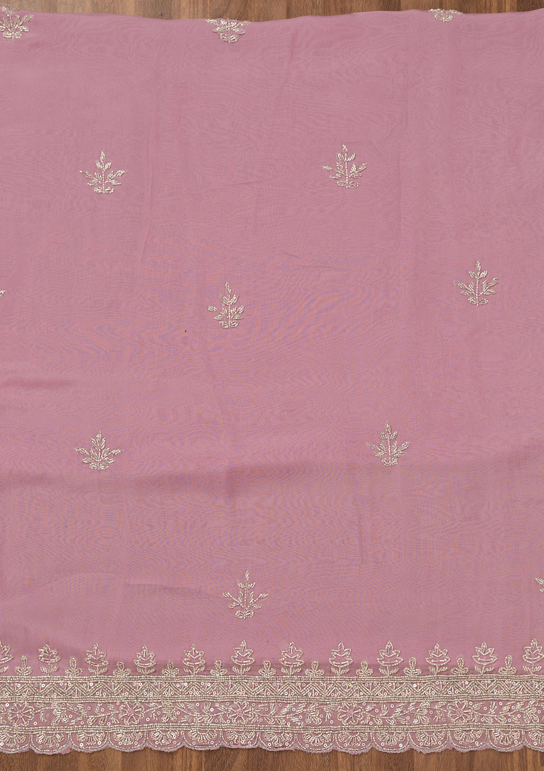 Lavender Stonework Tissue Unstitched Salwar Suit