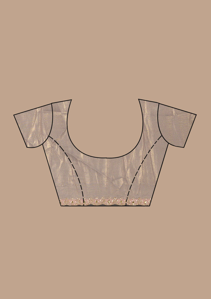 Lavender Stonework Tissue Saree-Koskii