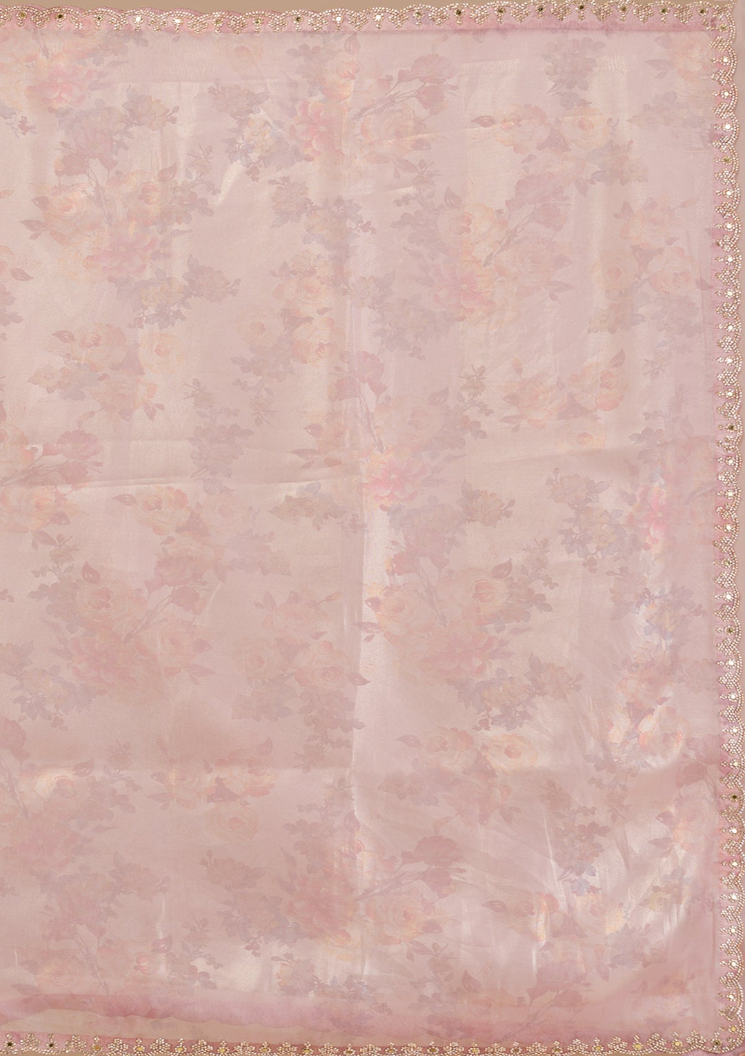 Lavender Stonework Tissue Saree-Koskii