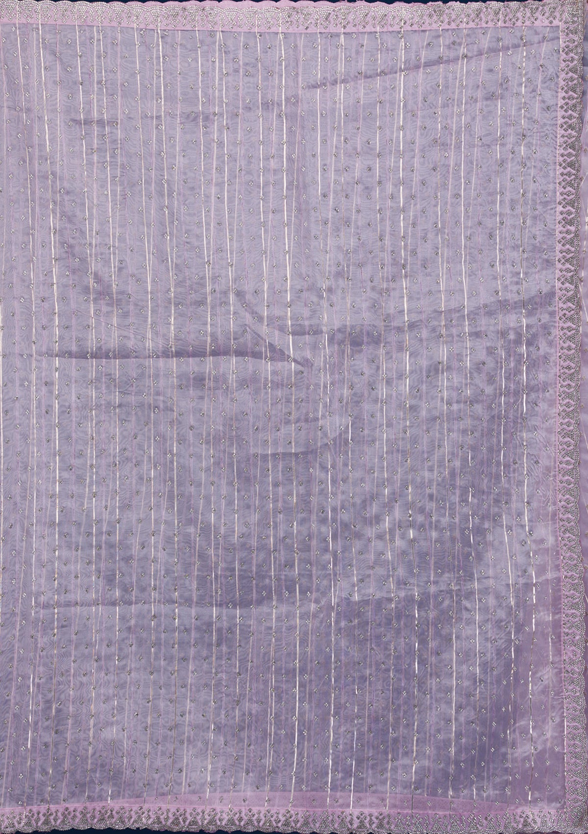 Lavender Stonework Tissue Saree-Koskii