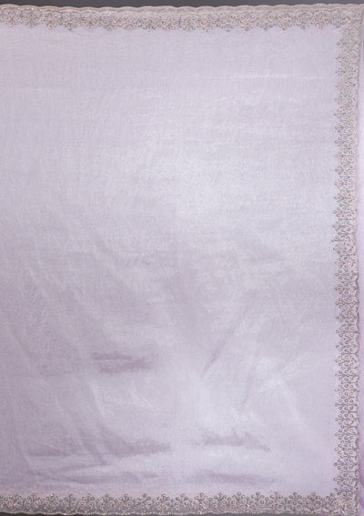 Lavender Stonework Tissue Saree-Koskii