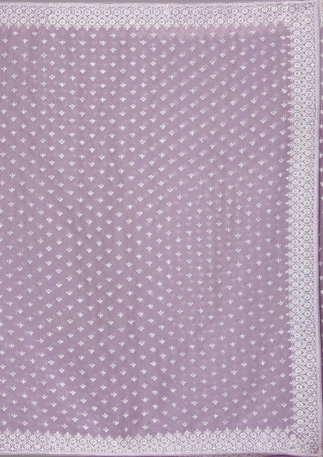Lavender Threadwork Georgette Saree-Koskii