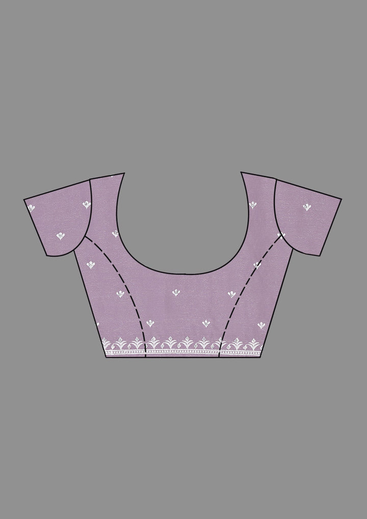Lavender Threadwork Georgette Saree-Koskii