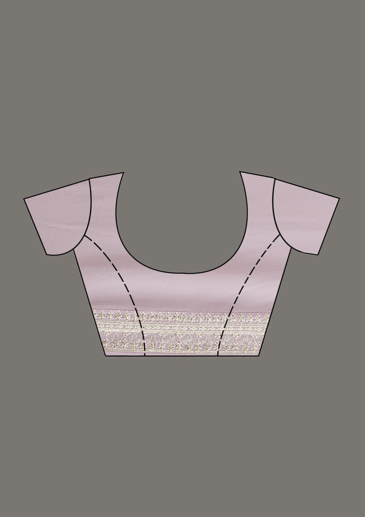Lavender Threadwork Georgette Saree-Koskii