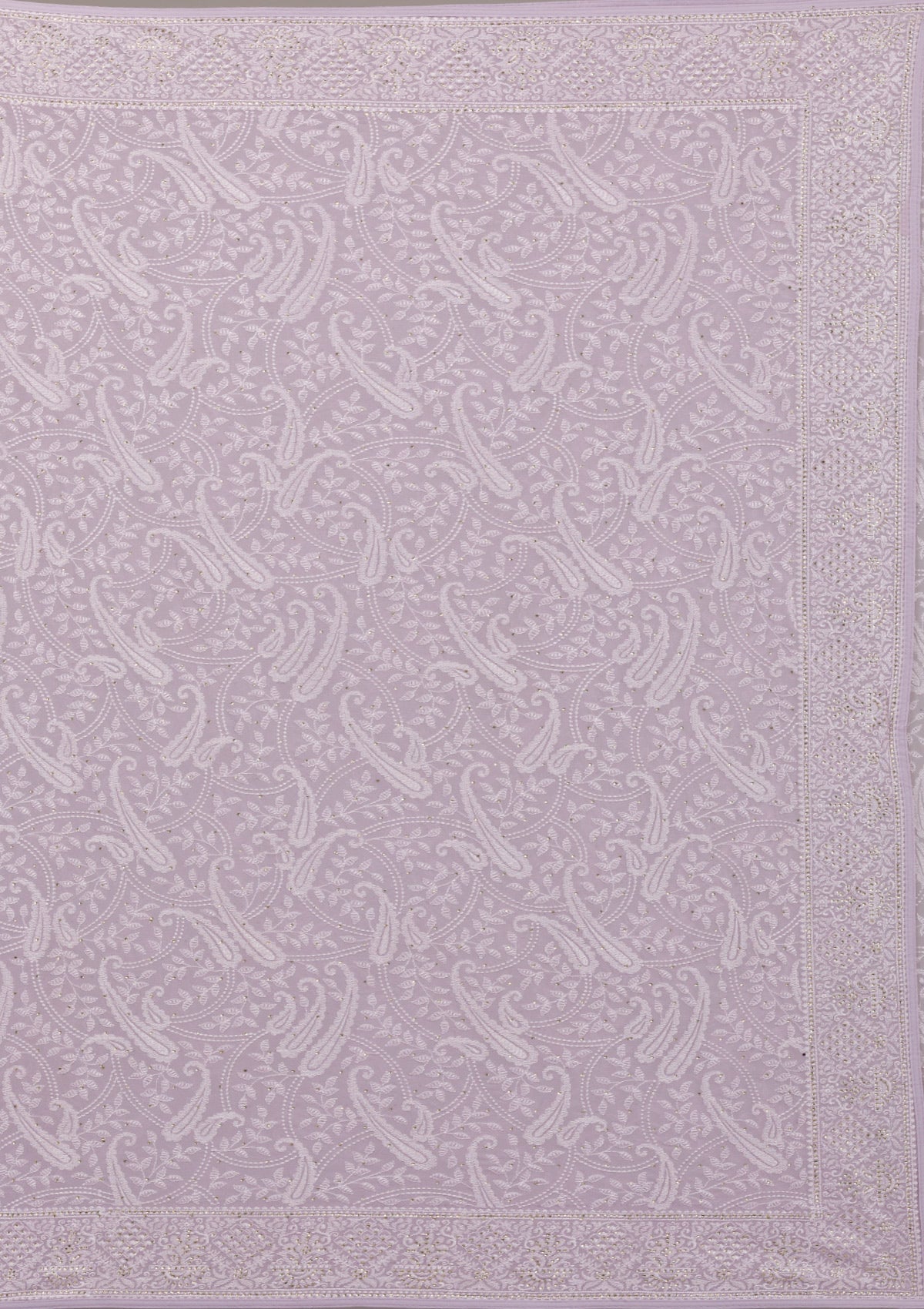 Lavender Threadwork Tissue Saree-Koskii